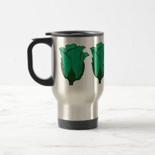 Four Sea Green Roses Travel Mug