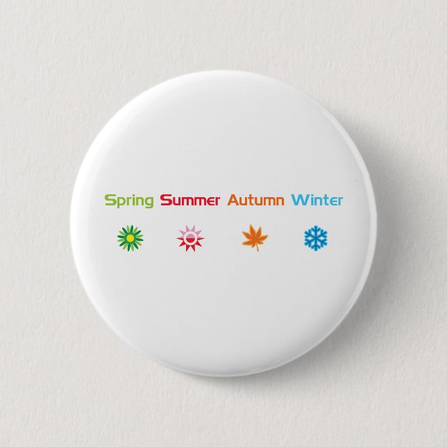 Four Seasons 6 Cm Round Badge (Front)