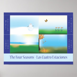 Four Seasons Bilingual School Poster