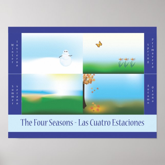 Four Seasons Bilingual School Poster (Front)