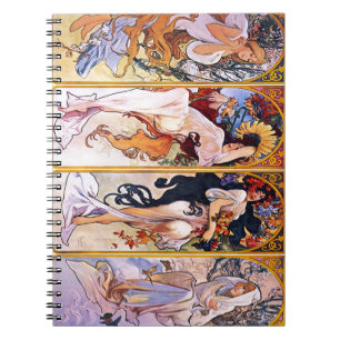 Four Seasons by Alphonse Mucha 1895 Notebook