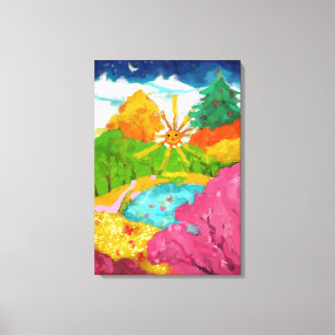 Four seasons canvas print