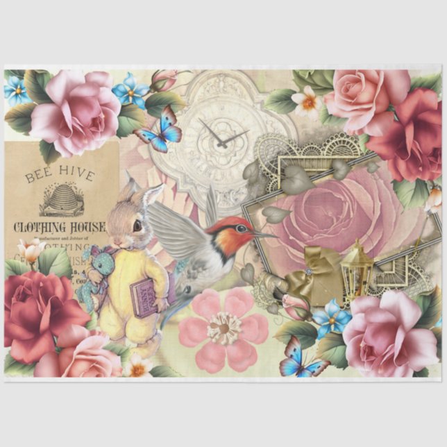 Four Seasons Collage Design Series 3 Tissue Paper (Front)