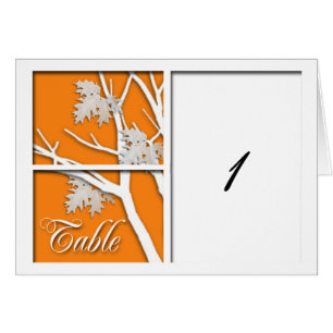 Four Seasons Fall Table Number tent card