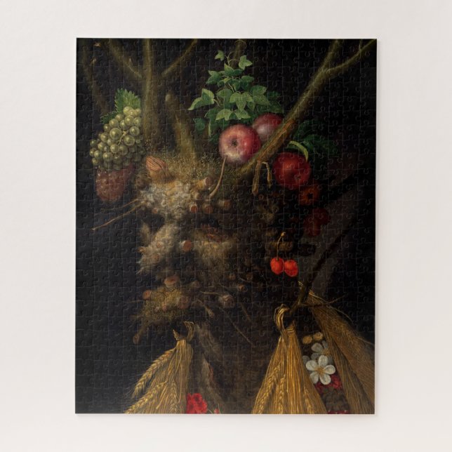 Four Seasons in One Head by Giuseppe Arcimboldo Jigsaw Puzzle (Vertical)