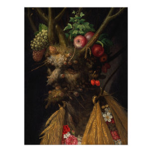 Four Seasons in One Head by Giuseppe Arcimboldo Photo Print