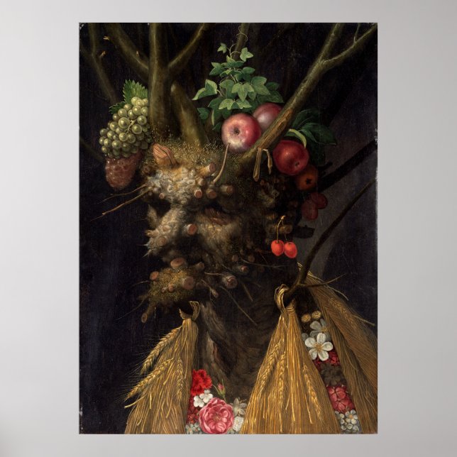 Four Seasons in One Head by Giuseppe Arcimboldo Poster (Front)