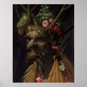 Four Seasons in One Head - Giuseppe Arcimboldo Poster