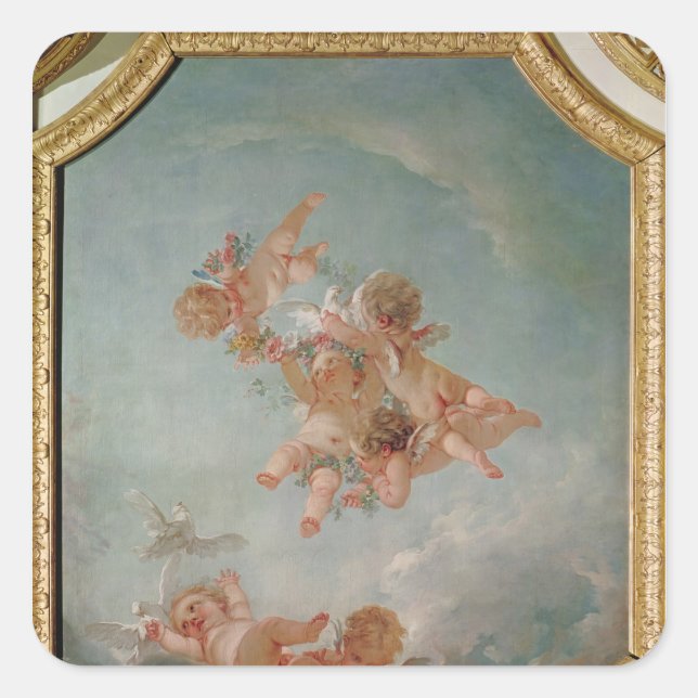 Four Seasons in the Salle du Conseil  - Spring Square Sticker (Front)