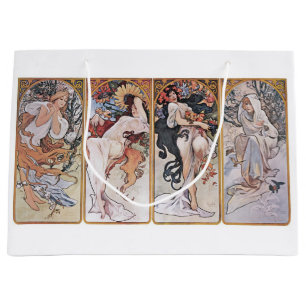 Four Seasons, Mucha Large Gift Bag
