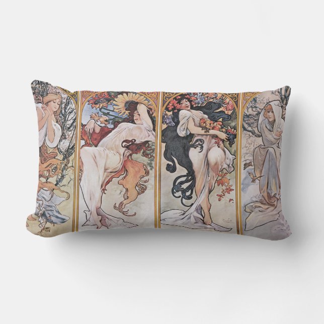 Four Seasons, Mucha Lumbar Cushion (Front)