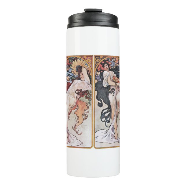 Four Seasons, Mucha Thermal Tumbler (Front)