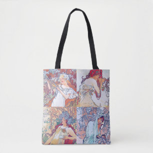 Four Seasons, Mucha Tote Bag