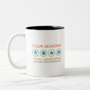 Four seasons - press conferences Two-Tone coffee mug