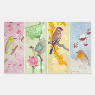 Four Seasons Rectangular Sticker