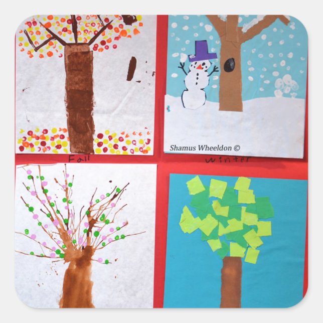 Four Seasons Square Sticker (Front)