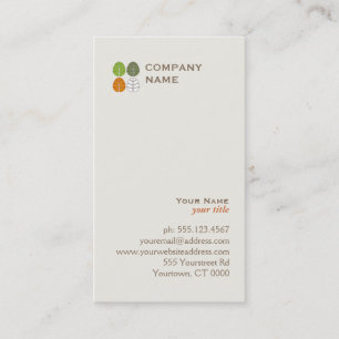 Four Seasons Tree Leaf Logo Business Card