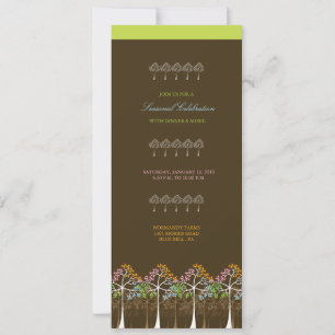 Four Seasons Trees Forest Dinner Party Invite