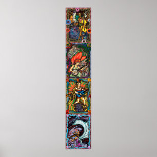 Four Seasons - vertical composite Poster