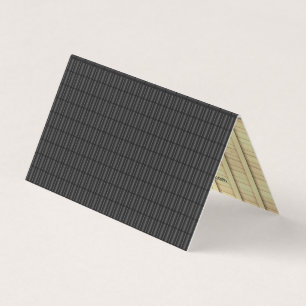 Four-Sided Roofing Construction Black Roof Company Business Card