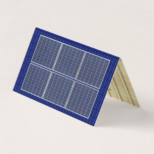 Four-Sided Roofing Rooftop Solar Energy Blue Roof Business Card