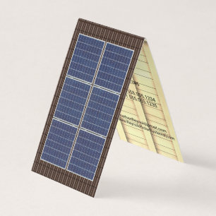 Four-Sided Roofing Rooftop Solar Energy Brown Roof Business Card
