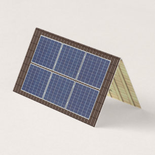 Four-Sided Roofing Rooftop Solar Energy Brown Roof Business Card