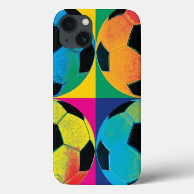 Four Soccer Balls in Different Colours Case-Mate iPhone Case (Back)