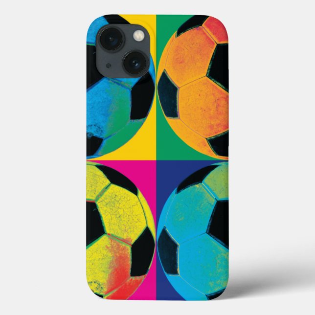 Four Soccer Balls in Different Colours Case-Mate iPhone Case (Back)