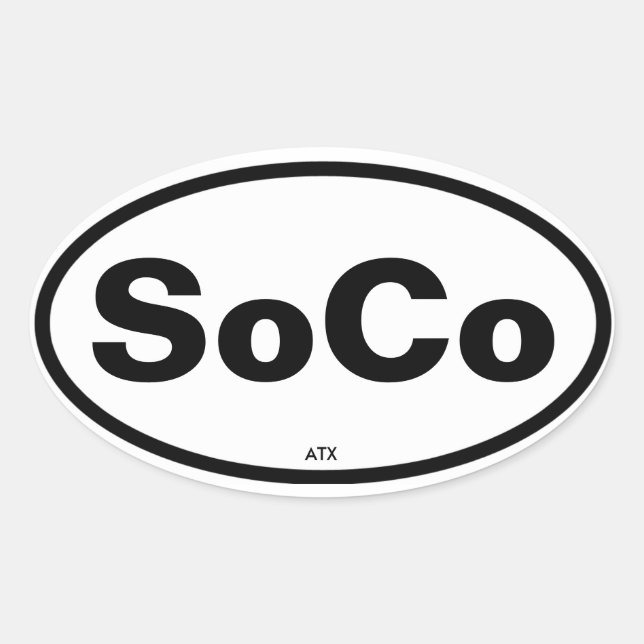 FOUR SoCo Oval Stickers (Front)
