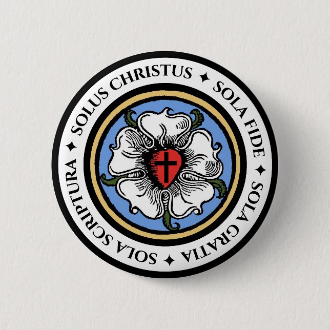 Four Solas - Lutheran 6 Cm Round Badge (Front)