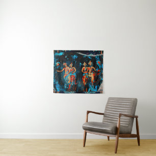 Four Space Dancers Art Tapestry