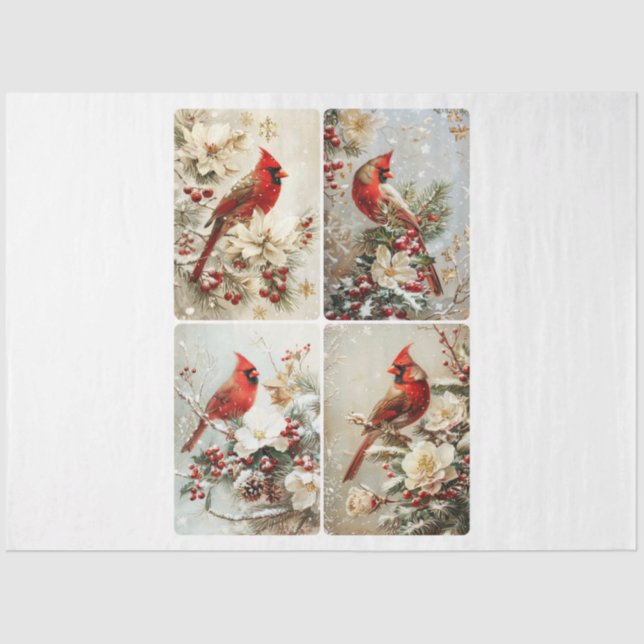 Four square Cardinals Tissue Paper (Front)