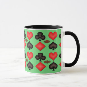Four Suits Playing Card Mugs Customise Background