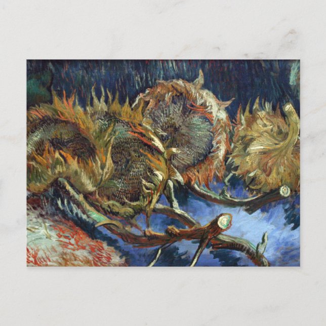 Four Sunflowes gone to Seed by Van Gogh Postcard (Front)
