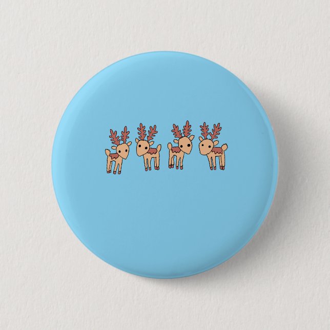 Four Super Simple Deer Button (Front)