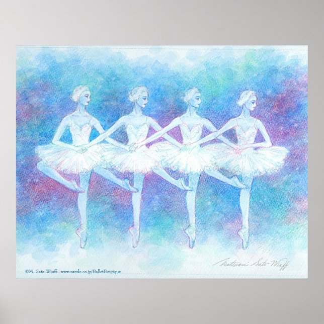 Four Swan Dance Art Prints (Front)