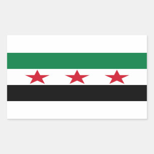 FOUR Syria Flag Rectangular Sticker