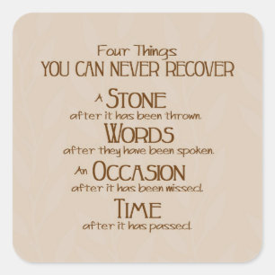 Four Things Square Sticker