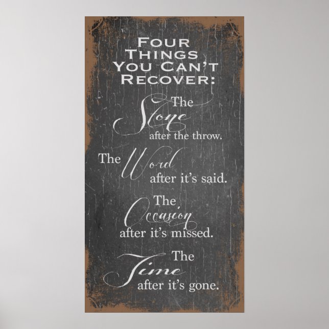 Four Things You Can't Recover Poster (Front)