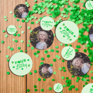 Four Times Lucky 4th Birthday Confetti