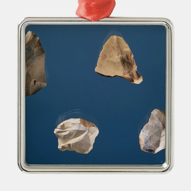 Four tools, 35000-10000 BC Metal Tree Decoration (Front)