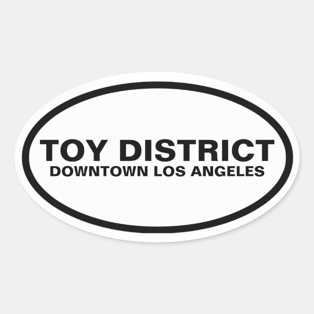 FOUR "Toy District" Oval Sticker (Front)