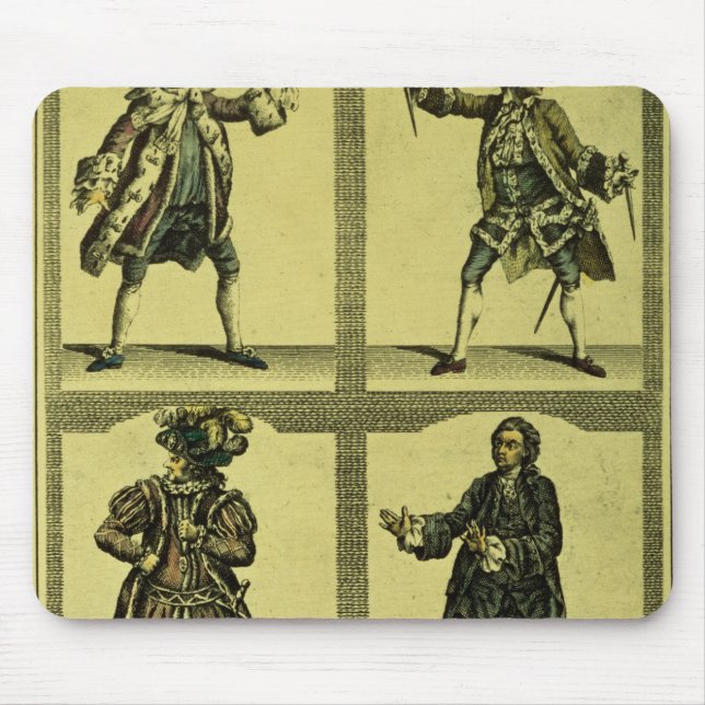Four Tragic Roles Mouse Mat (Front)