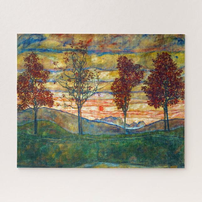 Four Trees | Egon Schiele | Jigsaw Puzzle (Horizontal)