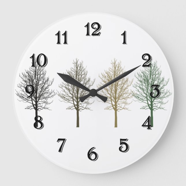 Four Trees Large Clock (Front)