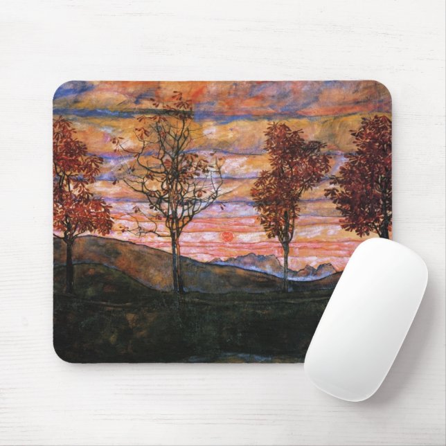 Four Trees Mouse Mat (With Mouse)
