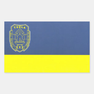 FOUR Tuzla Flag Rectangular Sticker