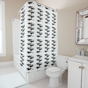 Four types of killer whale , "Orca" Shower Curtain