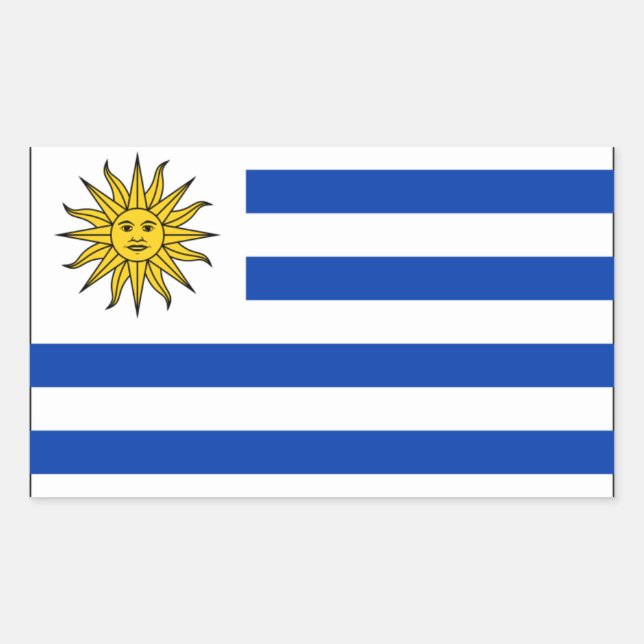 FOUR Uruguay National Flag Rectangular Sticker (Front)